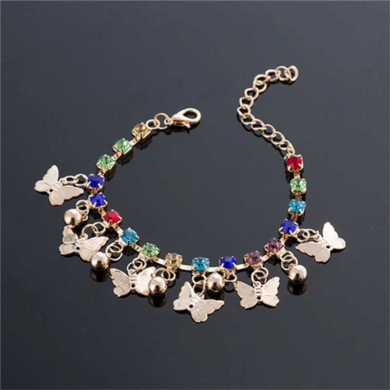 Женский браслет с золотым шармом и бабочкой браслеты цепочкой в виде животных