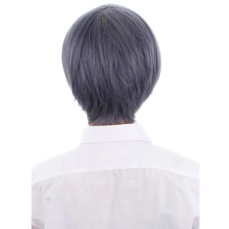 Косплей Парик Cos Gift Black Butler Ciel Phantomhive Игровой Короткий Серо-синий Волосы Хэллоуин 1:1 Парик Женщины Мужчины.