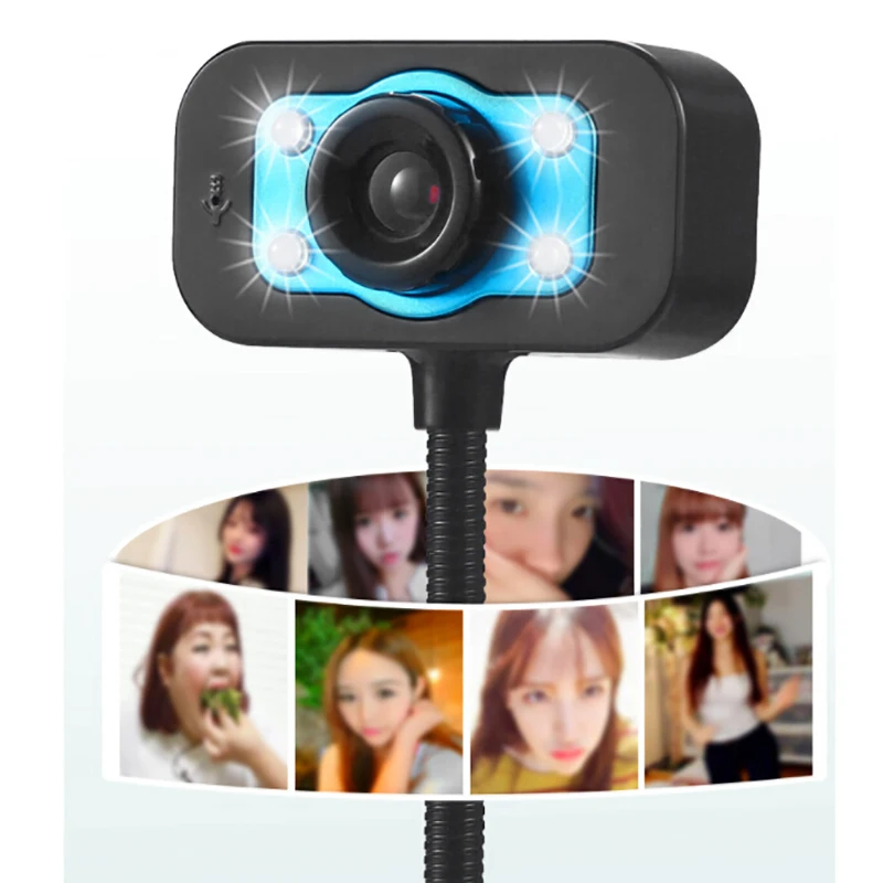LED High-Definition Webcam Desktop or Notebook with Microphone Live Broadcast Home Video USB Drive-Free Camera | Компьютеры и офис