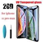 Защита экрана из закаленного стекла для iPhone 11 12 pro Max, защита экрана с полным покрытием, жидкое УФ нано 20D, стекло для Apple iPhone 6, 6s, 7, 8 plus, X, XR, XS