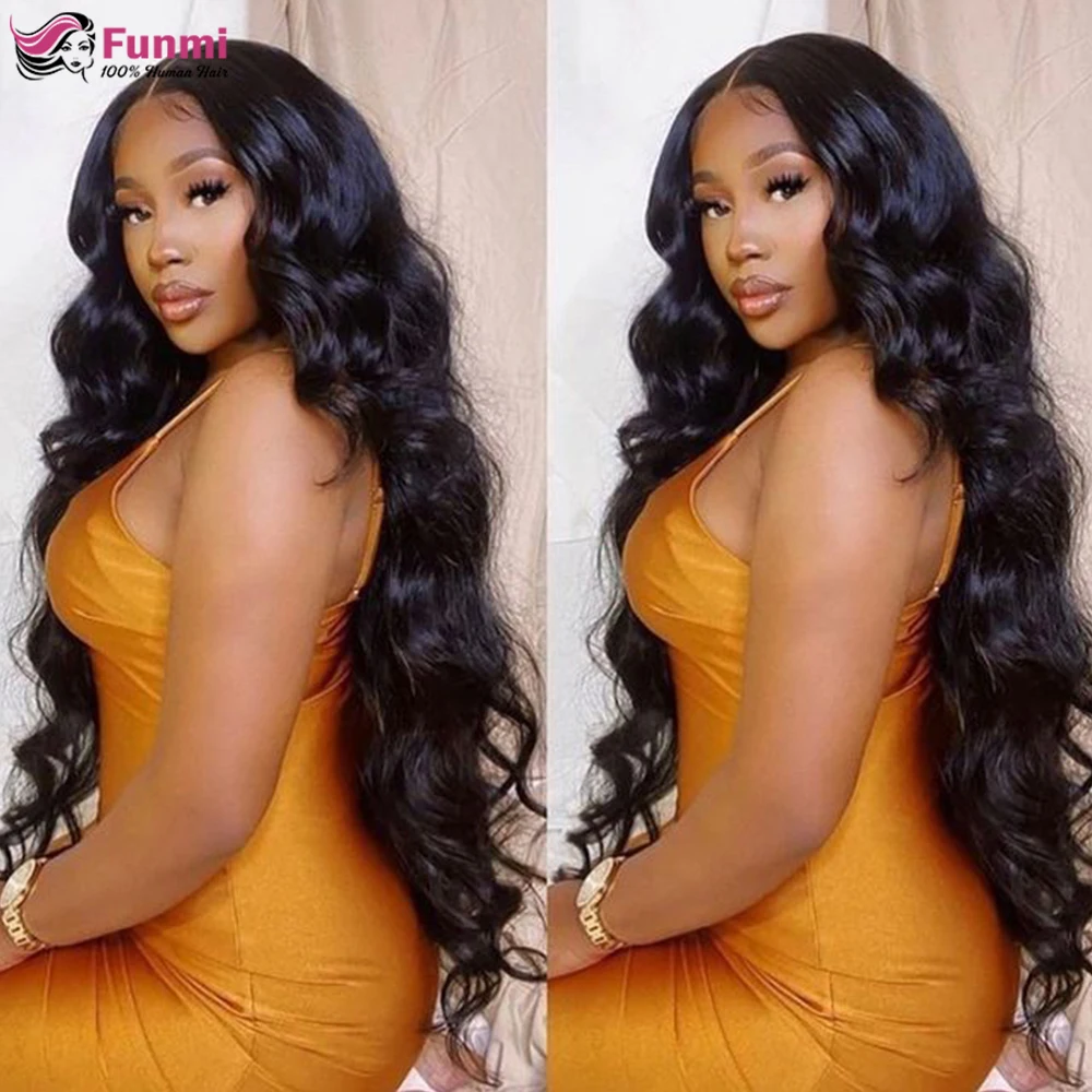 

Long Brazilian Body Wave Lace Front Wig 28 30 32 34 36 38 40 Inches Lace Front Human Hair Wigs Pre Plucked Funmi Remy Lace Wig