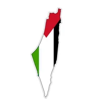 cmct palestinian gaza jewish flag map waterproof notebook computer motorcycle car decoration accessories 12cm 4cm sticker