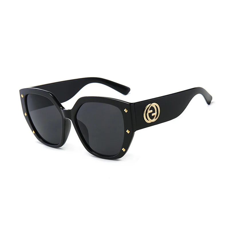Новинка 2021 модные трендовые солнцезащитные очки женские в большой оправе