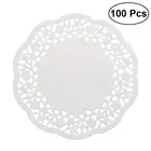 100 шт. одноразового поддона для торта Бумага маслопоглощающая белые кружевные бумажные салфетки Бумага салфетки коробки для тортов и пирожных вкладыш упаковка Бумага Pad 4,5 