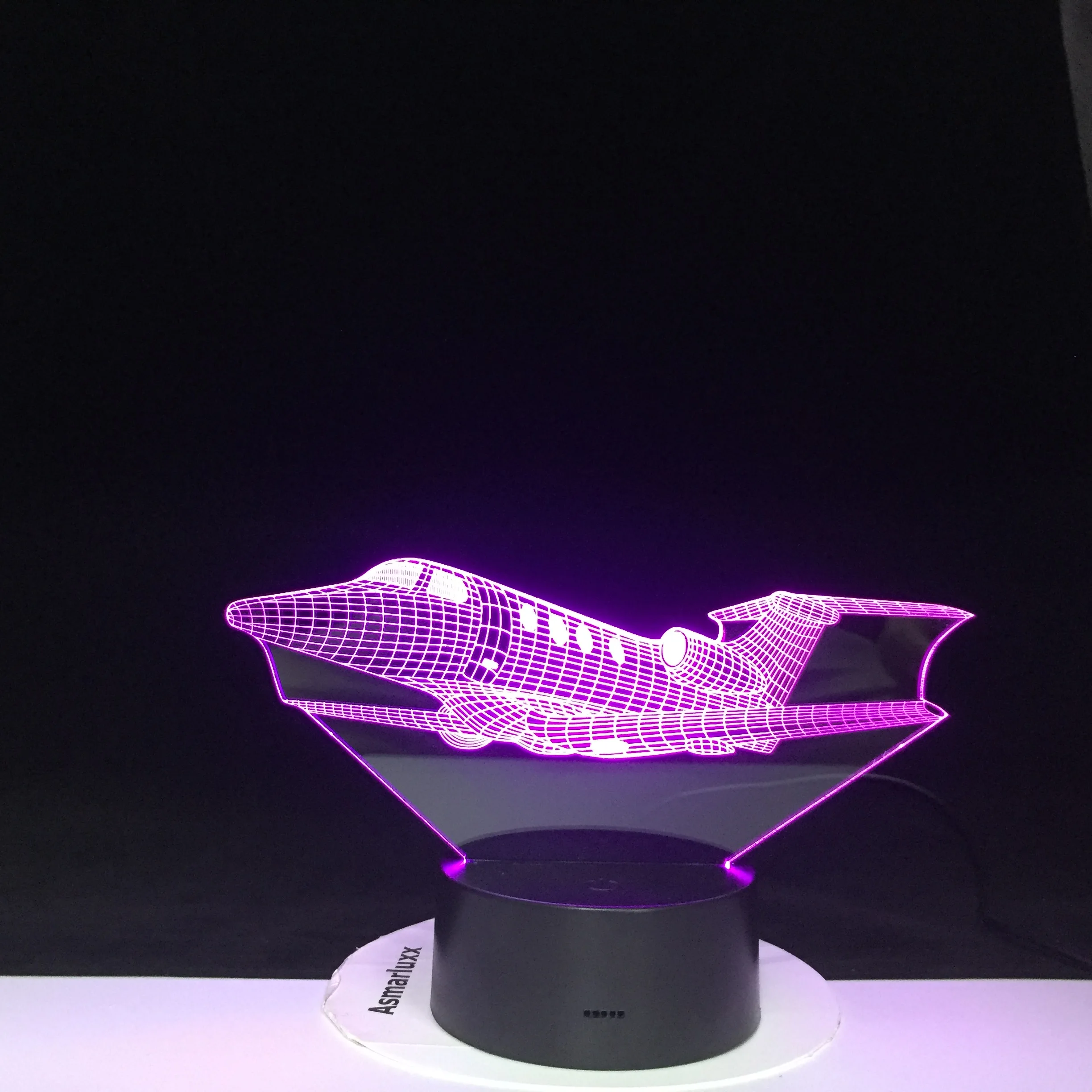 Светодиодный ночсветильник с 3D самолетом 16 цветов сменная лампа для самолета