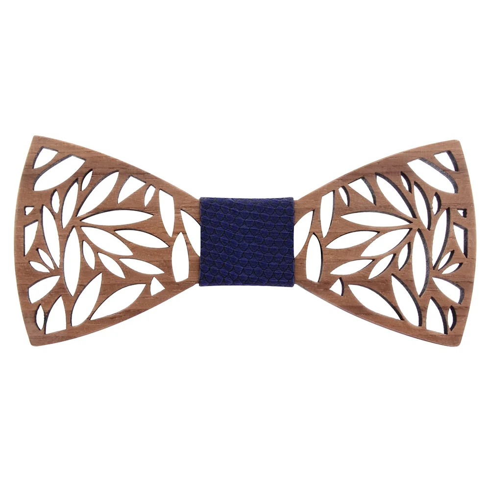 5 шт. полый шейный платок деревянный галстук бабочка Карманный квадратный набор