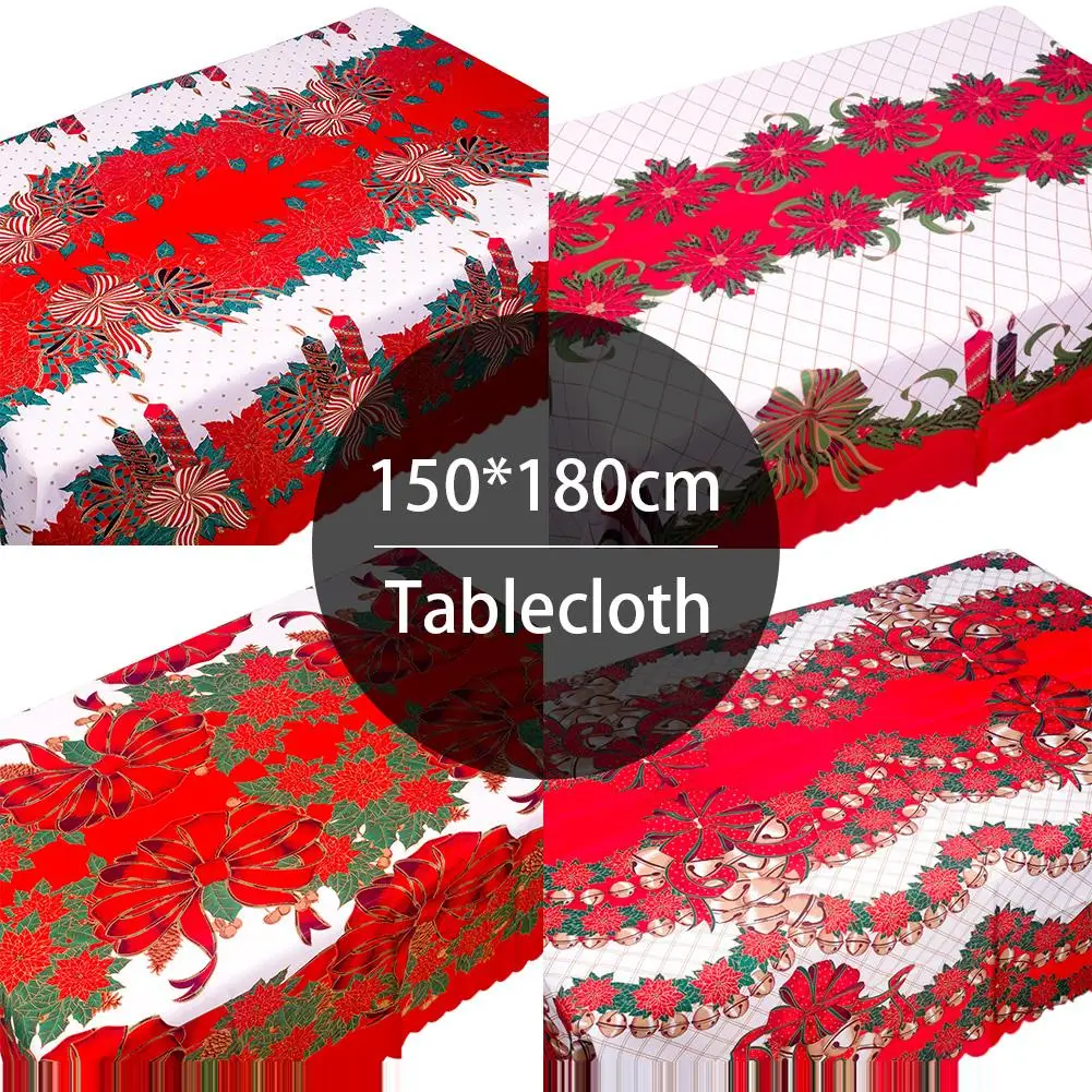 

Table Cloth Christmas Printed Tablecloth Waterproof Environmental Protection Polyester Tablecloth Decoration For Christmas Party