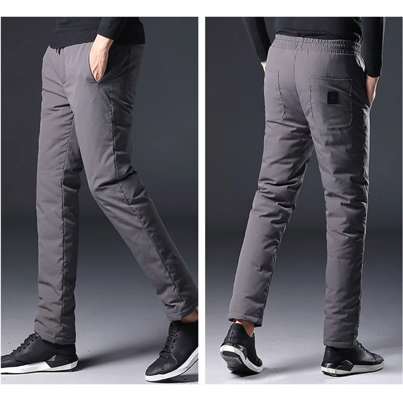 Мужские брюки на белом утином пуху 4XL водонепроницаемые устойчивые к царапинам