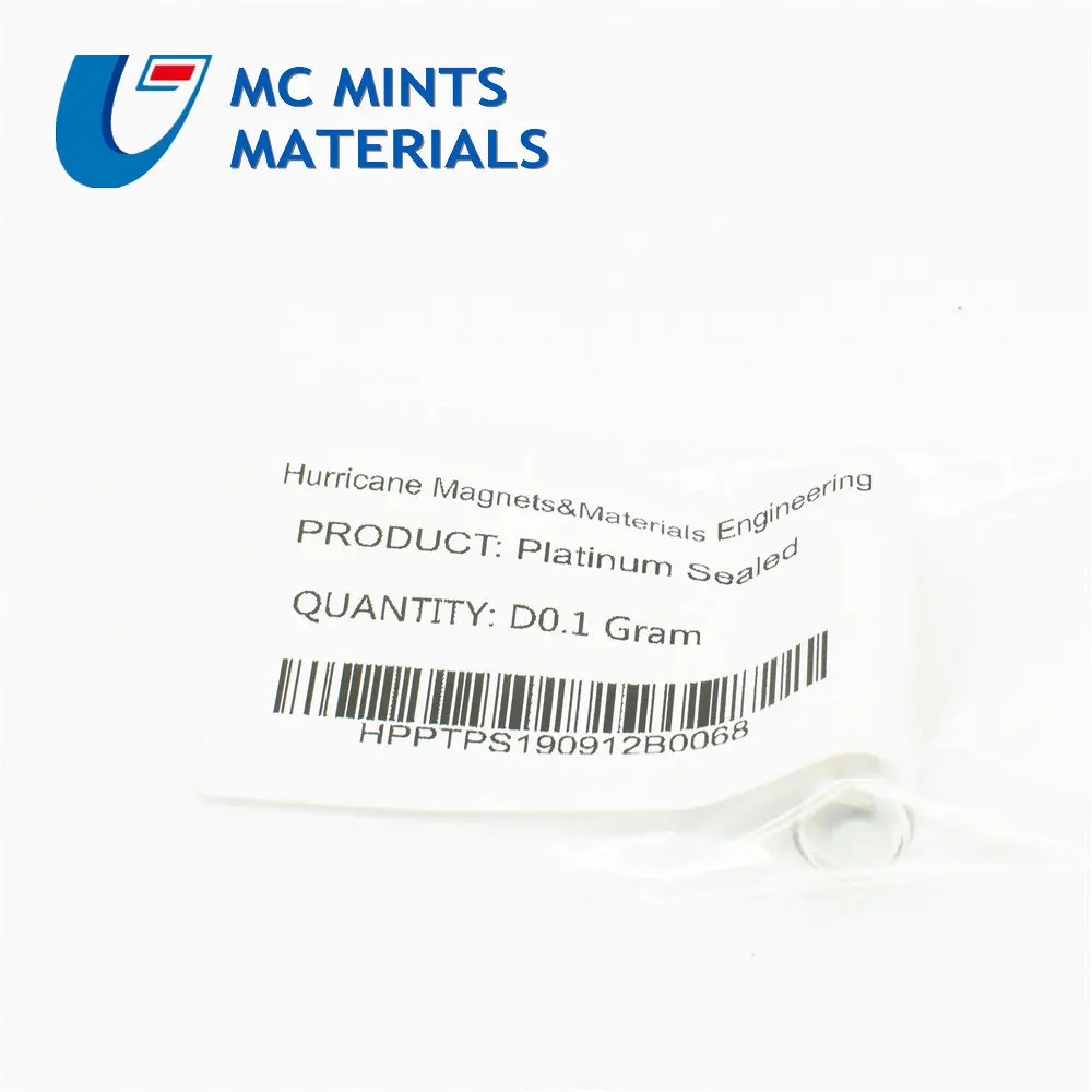 

Metal Platinum Element Sealed Density Pt Sheet High Purity 99.95% 4 Element Collection Hobbies Lab Crafts Display Glass Sealed