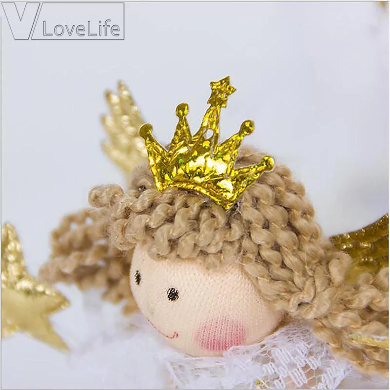 New Year Angel Wings Girl Doll Christmas Decorations Xmas Tree Pendant Home Desk Decor Gift For | Дом и сад