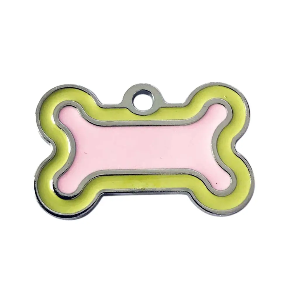 Dog ID Tag Engraved Metal Customized Pet Tags Small Large Accessories Personalized Bone Paw Name Plate Collar Decoration | Дом и сад