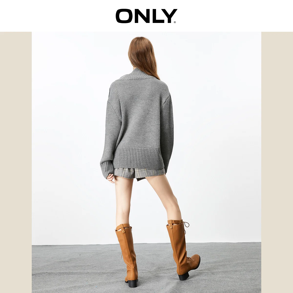 Женский свободный трикотажный свитер на пуговицах | Женская одежда