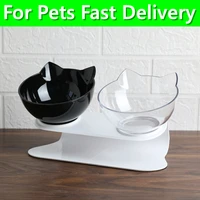 non slip double cat bowl dog bowl with stand pet feeding cat water bowl for cats food pet bowls for dogs feeder gamelle chat