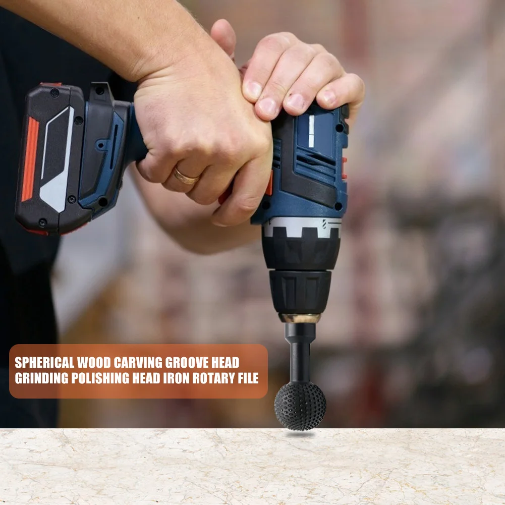 

Creative Ball-shap Wood Groove Carving Head Carpenter Steel Wood Milling Cutter Grinding Head Iron Rotary File Hand Tool