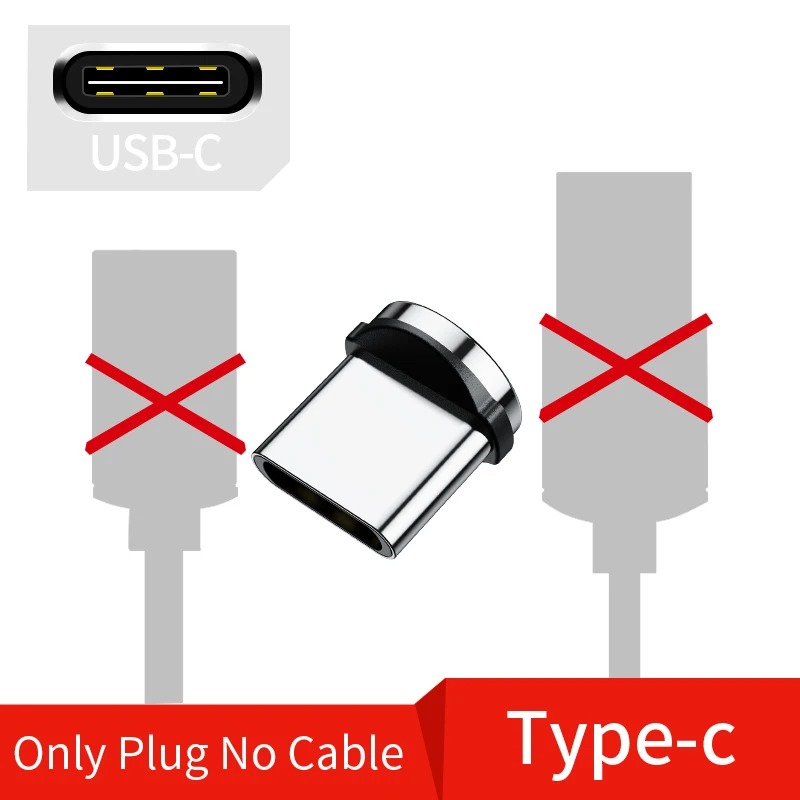 Type C plug Магнитный кабель Олаф 1 м 2 м Micro usb type-C кабель для iPhone 11 Pro Max XS samsung S8 S9 Быстрая зарядка магнитное зарядное устройство USB кабель - Цвет: Type C plug