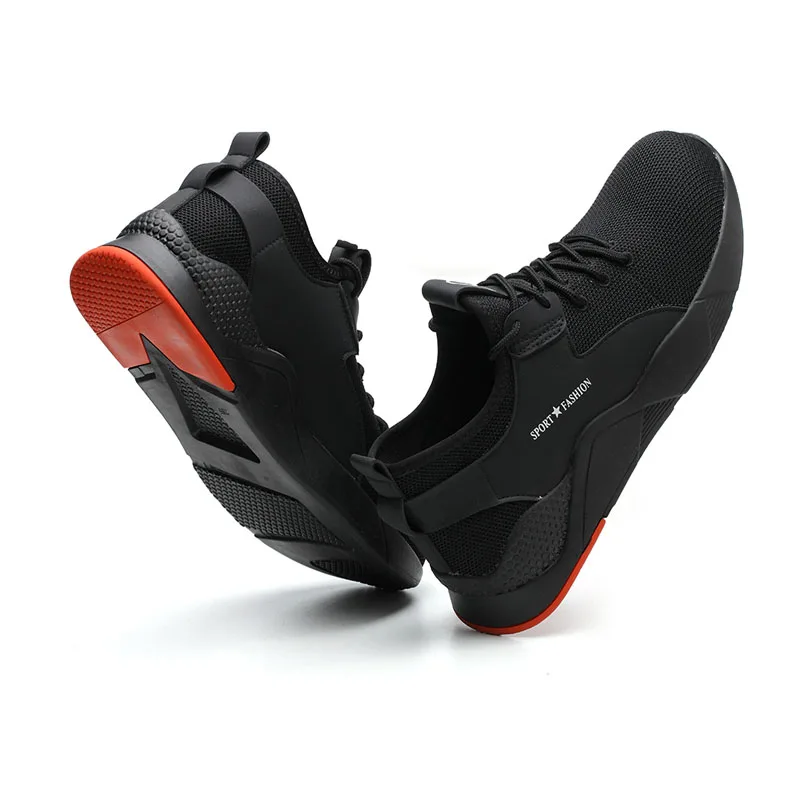 

New Men's Breathable Steel Toe Cap Anti Smash Protective Work Shoes Short Boots Men Puncture Proof Safety Shoes