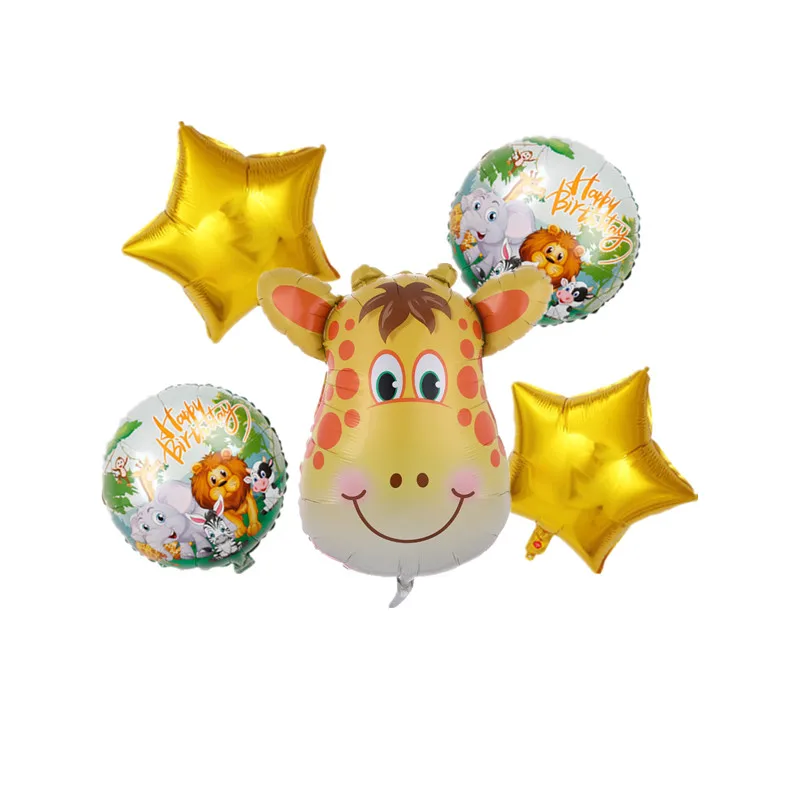Baby Shower воздушные шарики в форме животных на день рождения игр тема джунгли