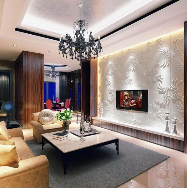 

12pcs Rich Color 100%pvc indoor pared 3d wallpaper art panel for interior wall