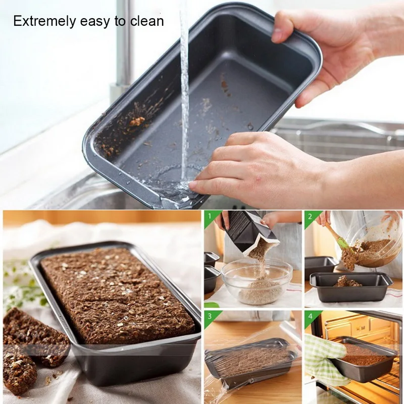 1pc Rectangle Carbon Steel Toast Bread Mold Cake Loaf Pastry Baking Bakeware DIY Non Stick Pan Supplies |
