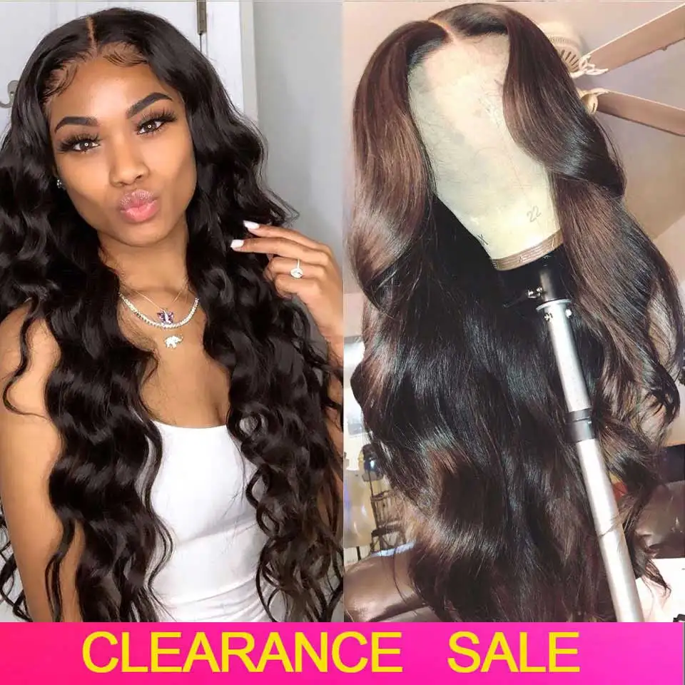 

Body Wave Human Hair Wigs Pre Plucked Bleached Knots Brazilian Hair 4x4 Closure Wig With Baby Hair Glueless Remy Hair