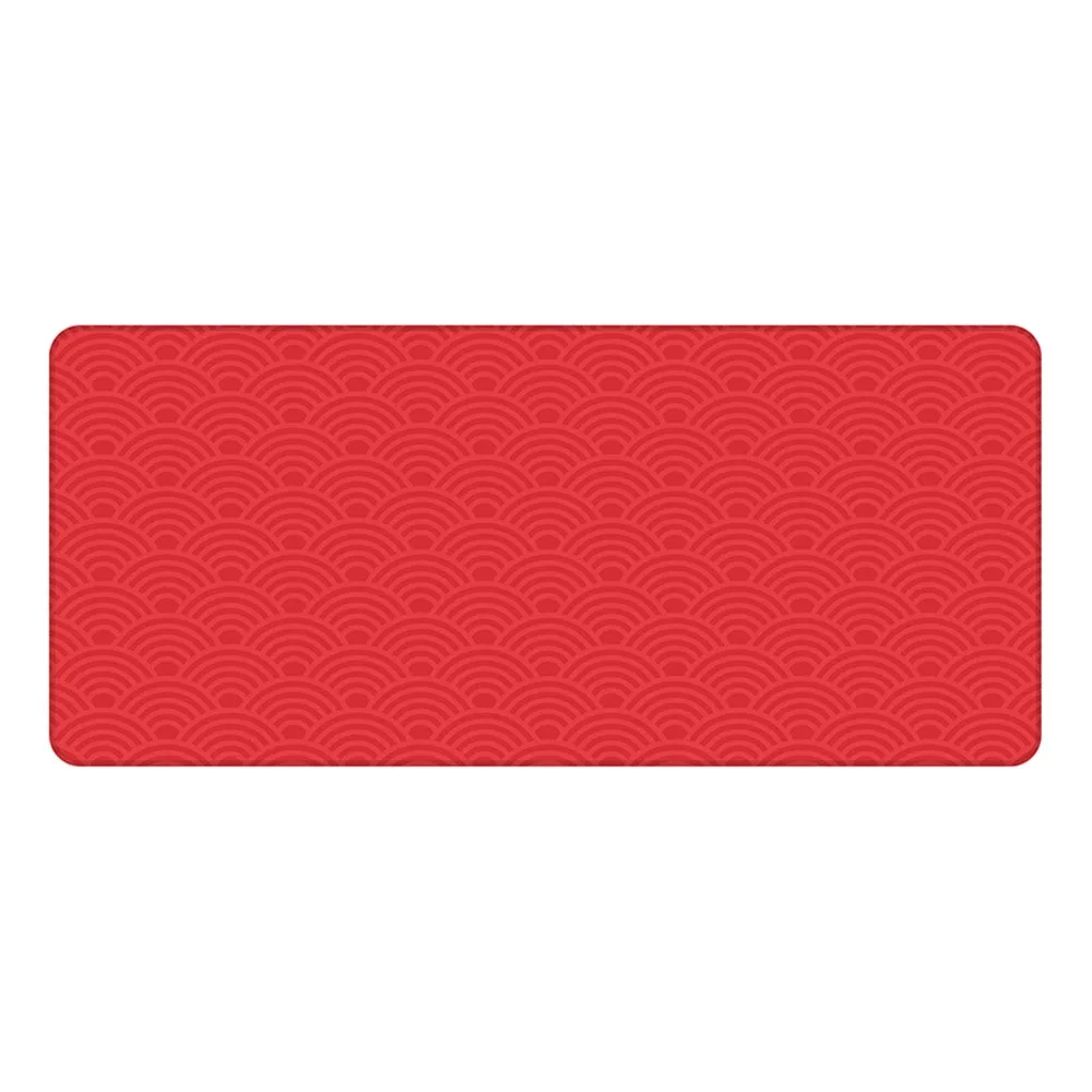 Однотонный коврик для мыши в стиле ретро с геометрическим рисунком волны большой