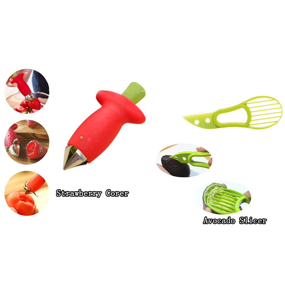 

Fruit And Vegetables Tools 6 Pieces Set Watermelon Avocado Slicer Orange Pineapple Peeler Strawberry Corer Kitchen Accessories