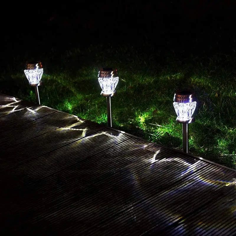 4 шт. светодиодный путь светильник Водонепроницаемый с Сенсор Солнечный садовый