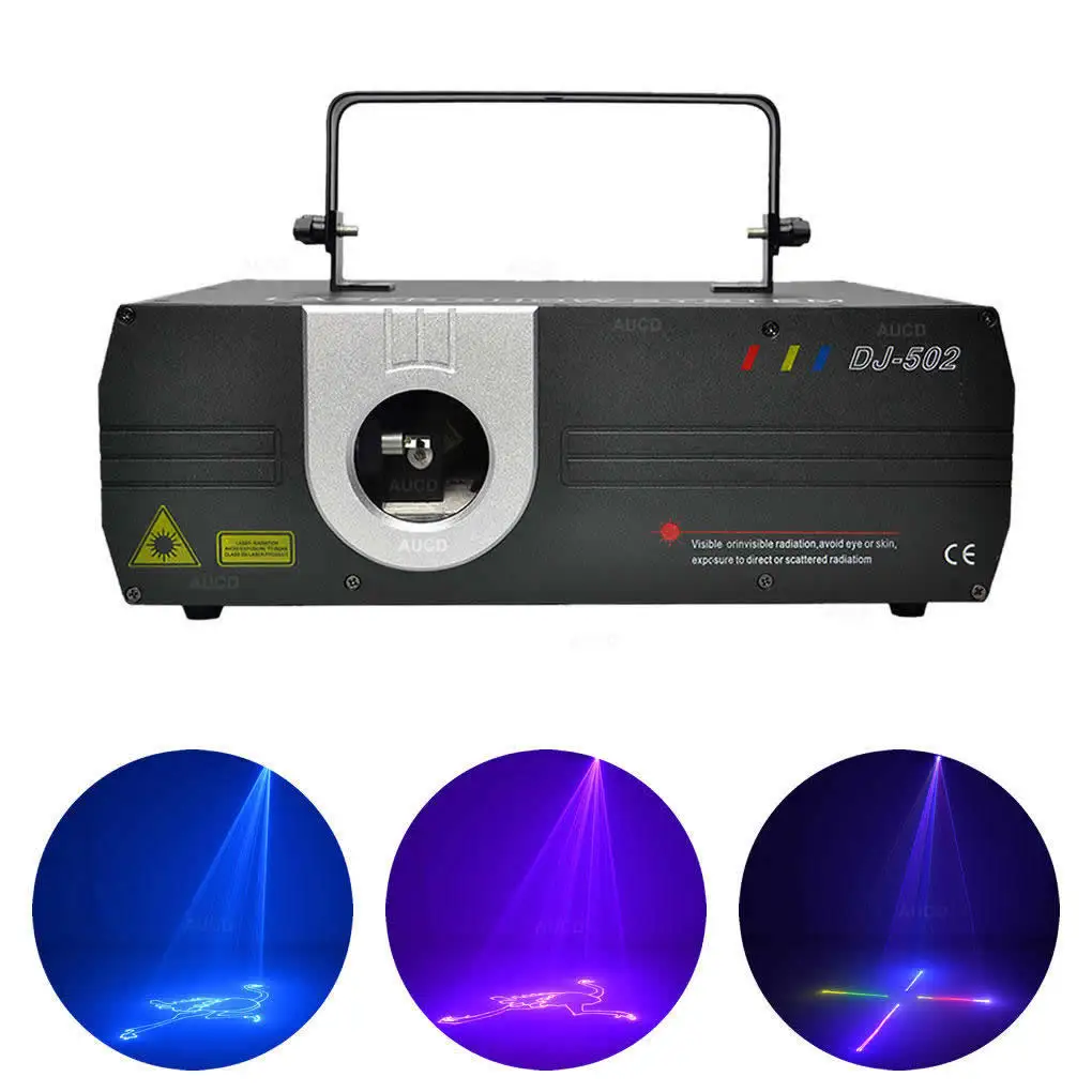 

AUCD ILDA Animation Scan 1W RGB Full Cololr Projector Laser Lights PRO Disco DMX 25 KPPS Beam Party Show Stage DJ Lighting DJ502
