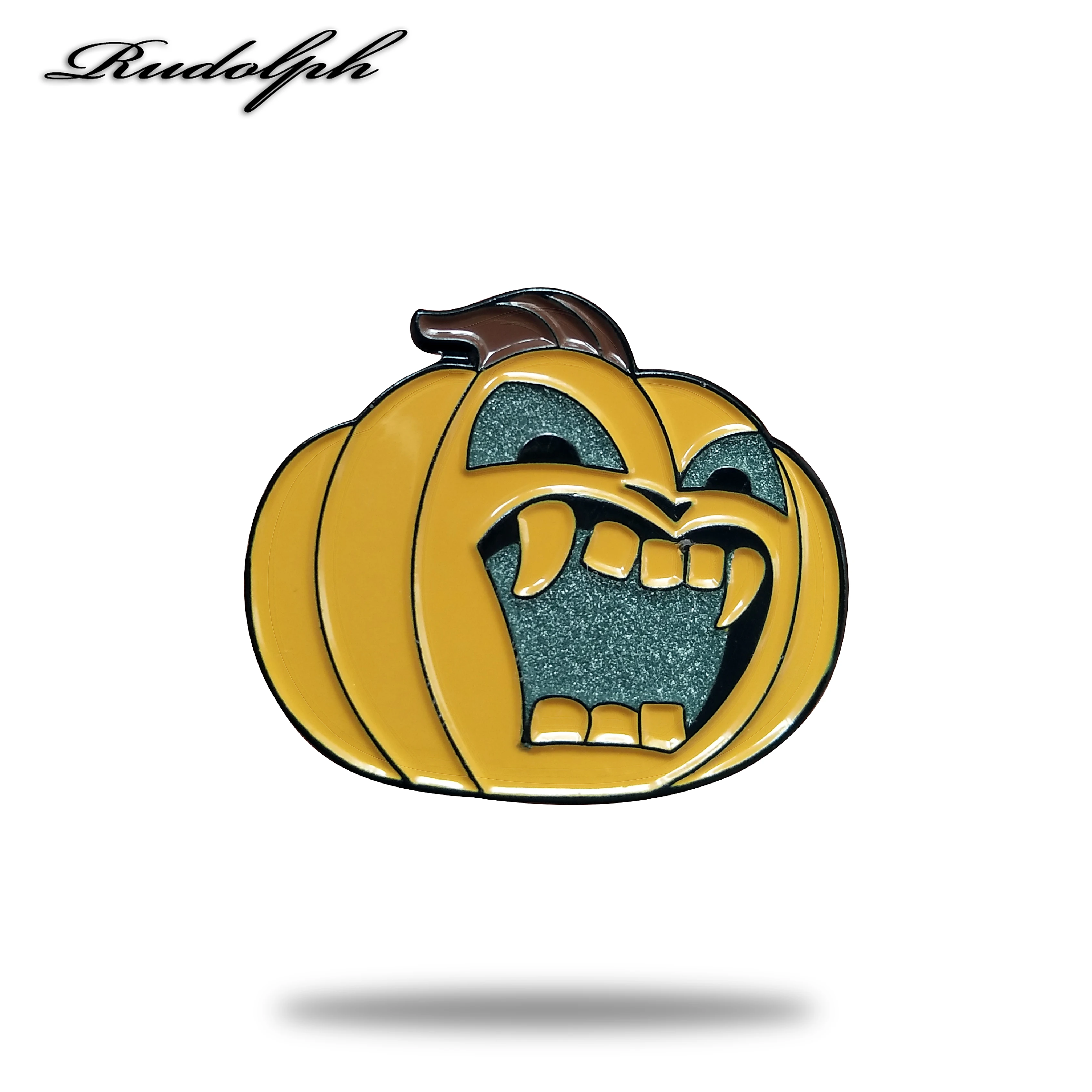 Классическая светящаяся в темноте заколка на лацкан виде тыквы Хэллоуин|Броши| |