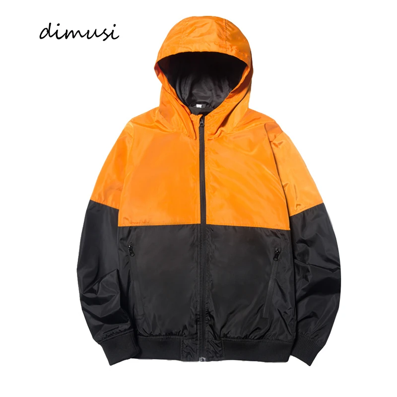 

Куртка-бомбер DIMUSI Мужская, повседневная верхняя одежда, ветровка с капюшоном, пэчворк, приталенная бейсбольная куртка