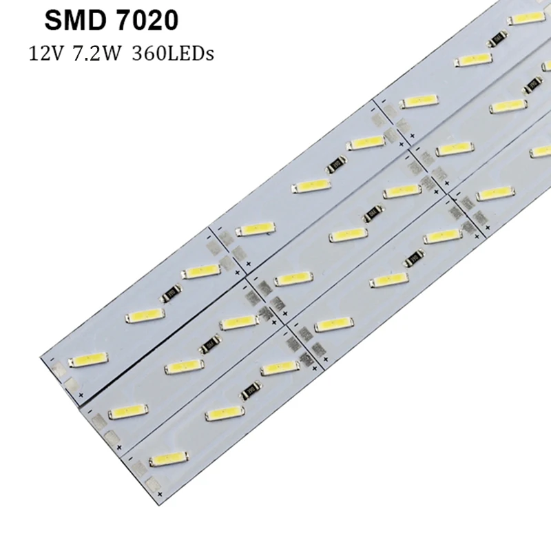 10 шт./лот 50 см светодиодный бар светильник SMD 8520 7020 5730 5050 2835 DC12V светодиодный жесткой полосы белый теплый холодный RGB под шкаф Кухня
