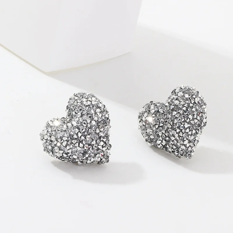 Женские винтажные сережки с красным сердечком трендовые серьги в стиле ретро