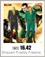 Shazam Freddy Freeman; костюм капитана Marvel, Вильяма, Джозефа, бэтсона; ботинки для костюмированной вечеринки на Хэллоуин; плащ-комбинезон; Цвет зеленый, серый; для взрослых