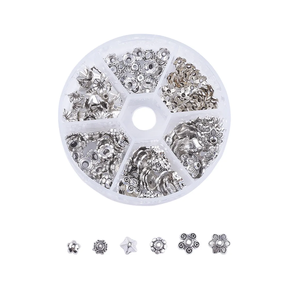 

Tibetan silver retro torus flower hat combo set diy handmade alloy jewelry accessories bracelet necklace accessories