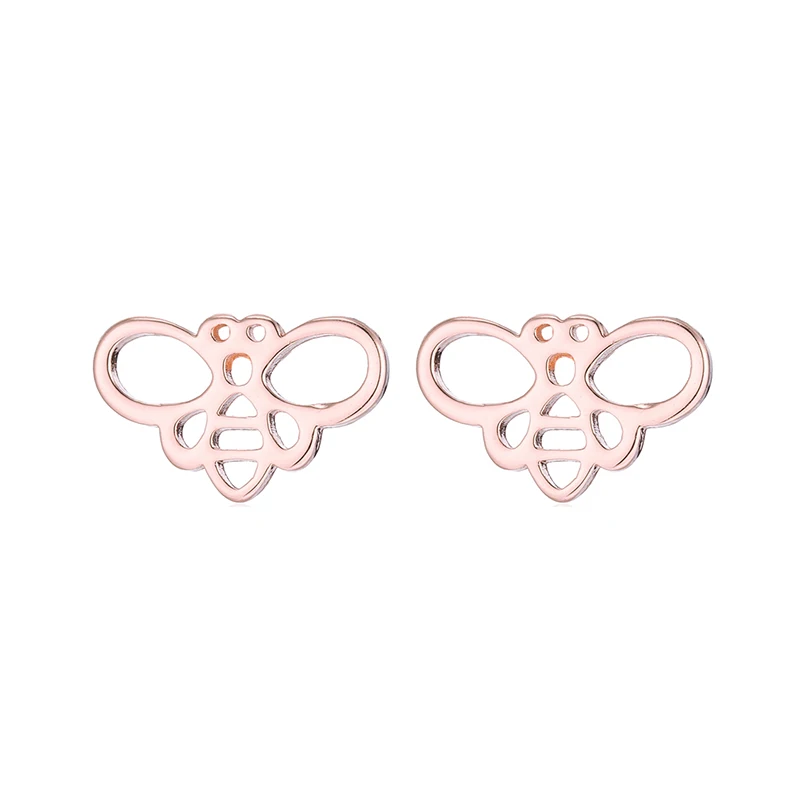 SMJEL Earrings For Women Cute Bee Stud Earings Korean Earring Ladies Girls Stainless Steel Jewelry 2020 | Украшения и аксессуары