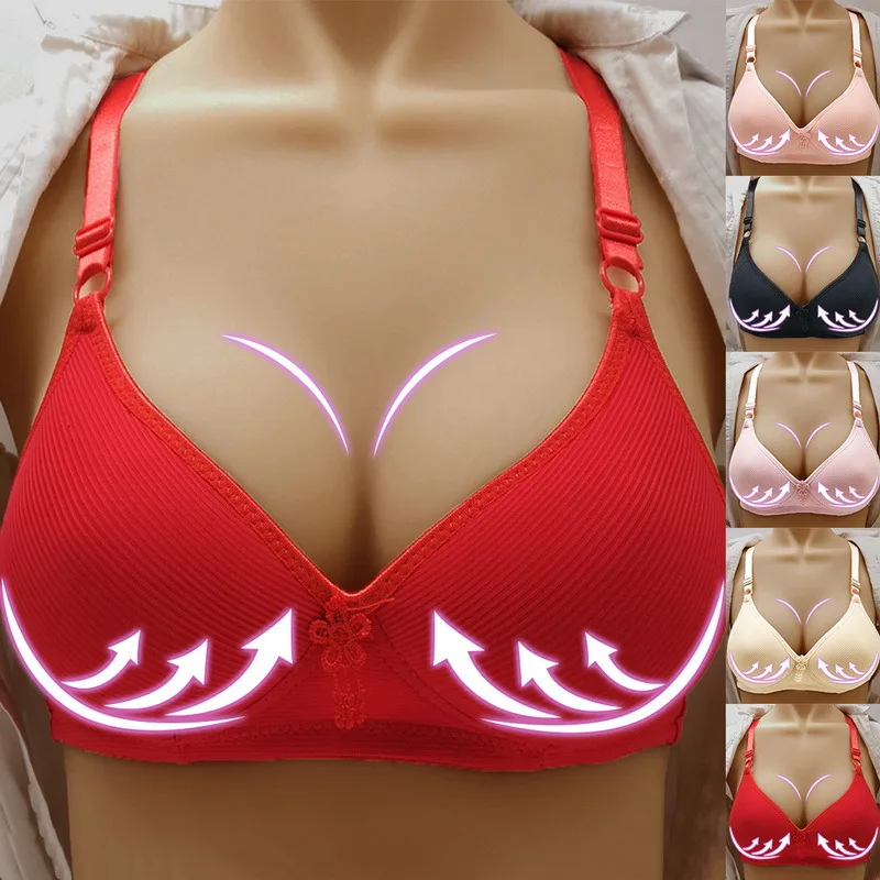 Бюстгальтер размера плюс женский бюстгальтер с расширенными лямками и глубоким v