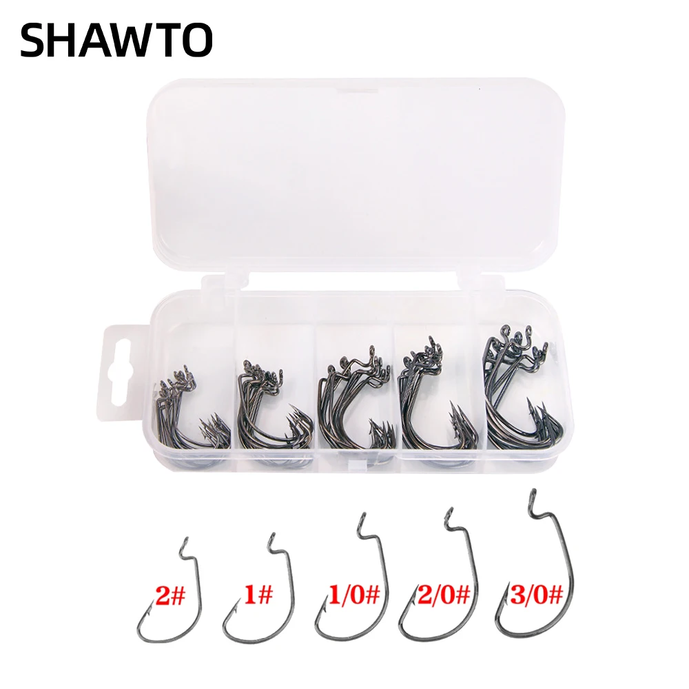Рыболовные крючки из высокоуглеродистой стали SHAWTO 50 шт./Корд рыболовные для