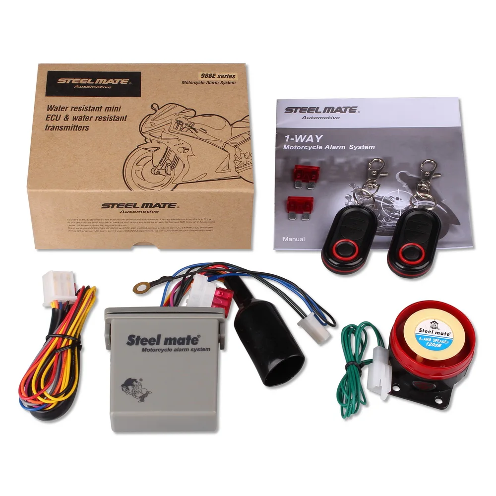 

Steelmate Motorcycle Alarm system waterproof Remote Control Motorbike Security Alert engine Start Anti-theft Security Protection