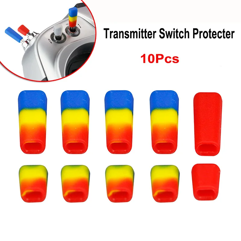 

10PCS TX Switch Nati-Skid Sleeve/Non-Slip Sleeve Protective Sleeve for Flysky JR Radio Transmitter Spare Parts Accessories
