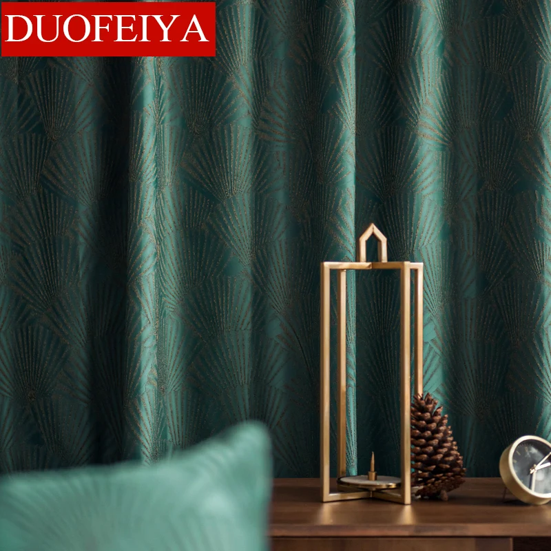 

GAFUHOME2022 New New Chinese Style Light Luxury European Style Jacquard 100 Full Blackout Luxury Curtains Living Room Study