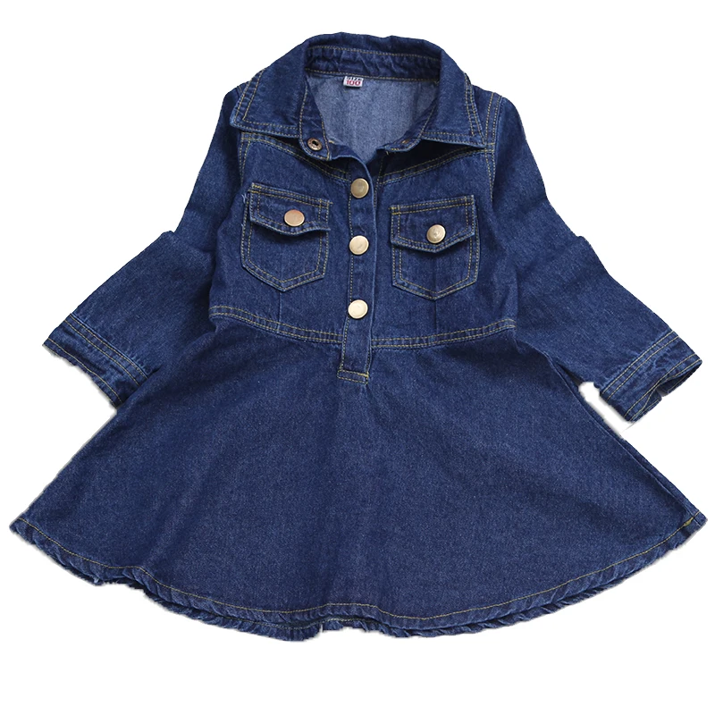 Платье принцессы платья для девочек джинсовая повседневная детская одежда