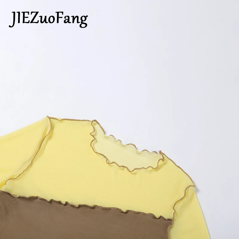 Женская футболка с коротким рукавом JIEZuoFang Однотонная в стиле панк летняя