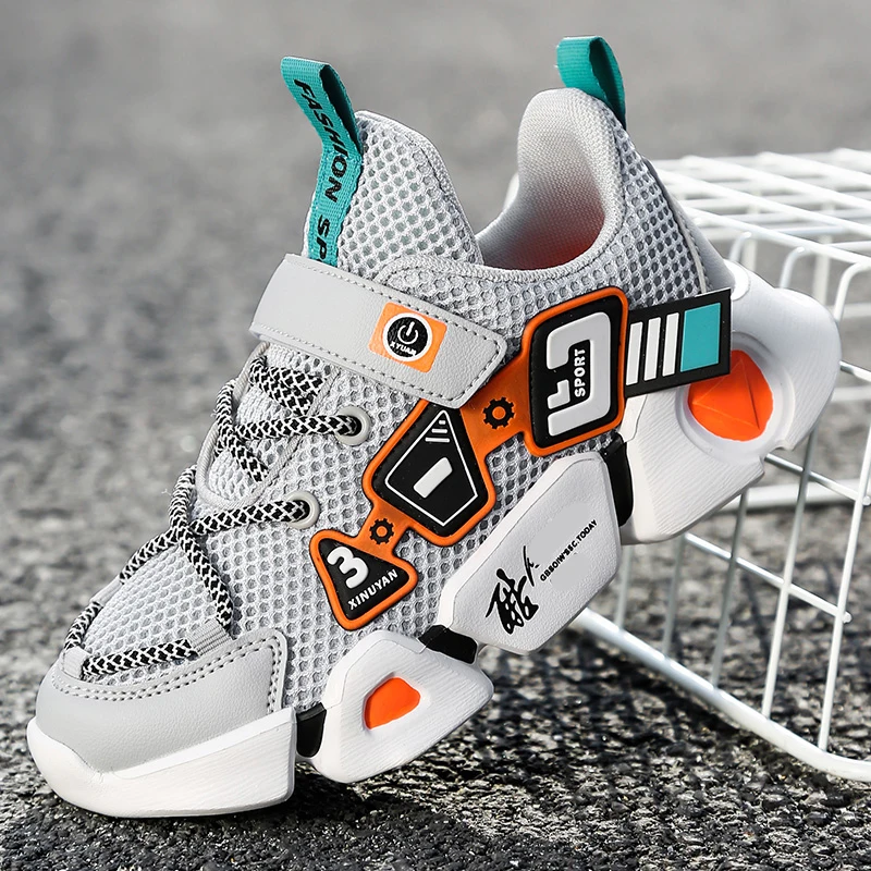 Высококачественные весенние детские кроссовки дышащие для мальчиков Модная