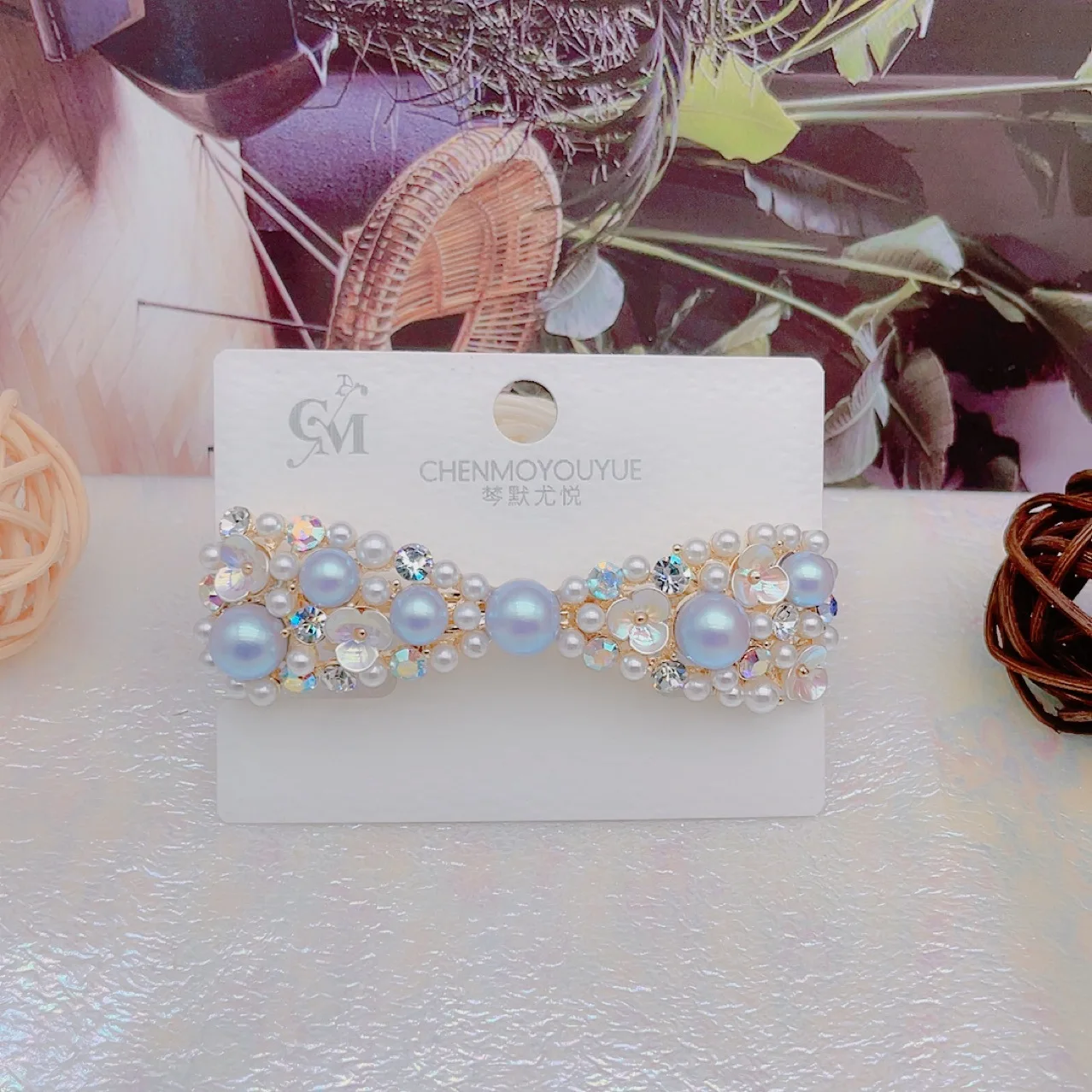 

accessories female bowknot clip headdress hairpin in paragraph 8 cm side side clip head hair clips