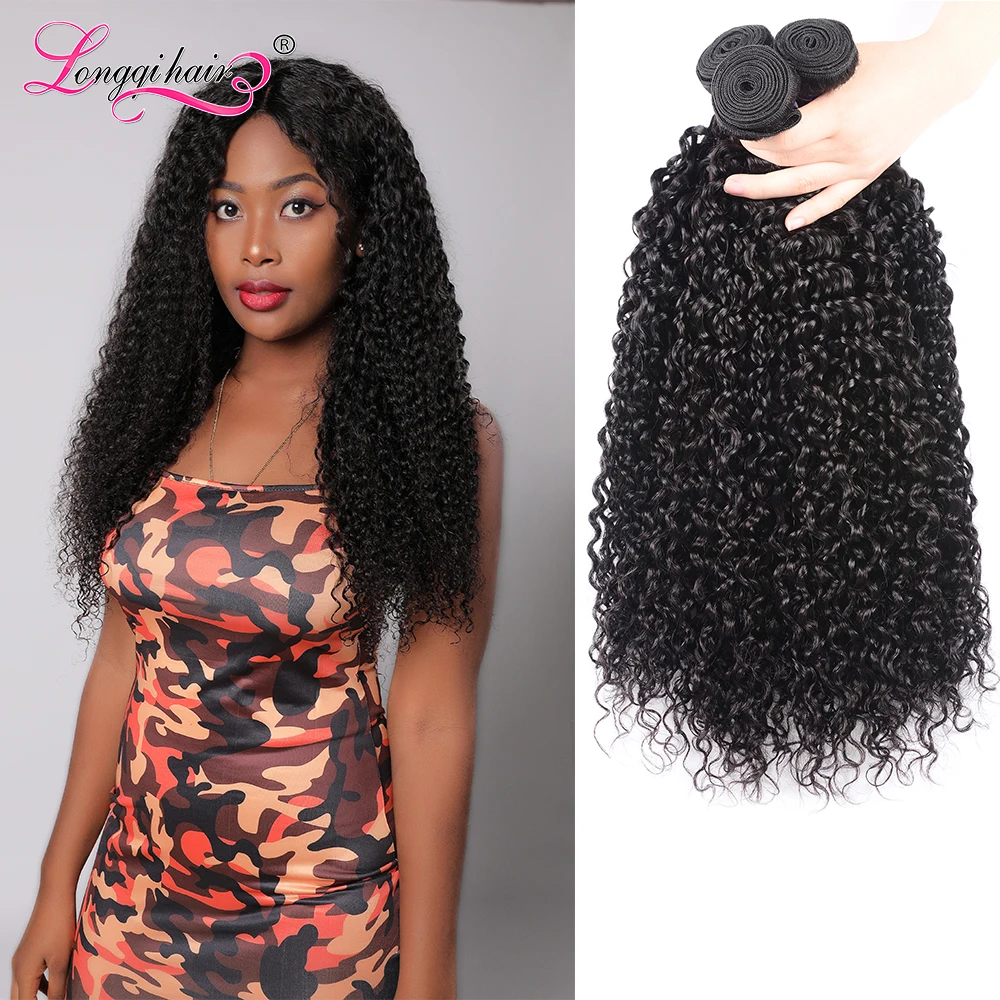 Малазийские вьющиеся человеческие волосы Longqi 3 пряди волос 100% стандарпряди Ков 8