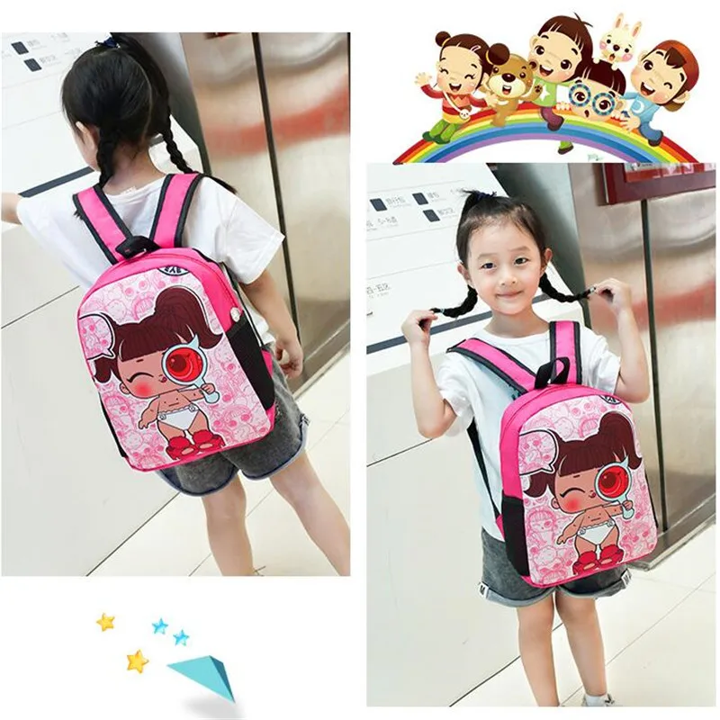 

Cute LoL Dolls Print Pattern Surprise Kids School Bag Backpack Kindergarten Necessary LoL Surprise Children Birthday Gifts