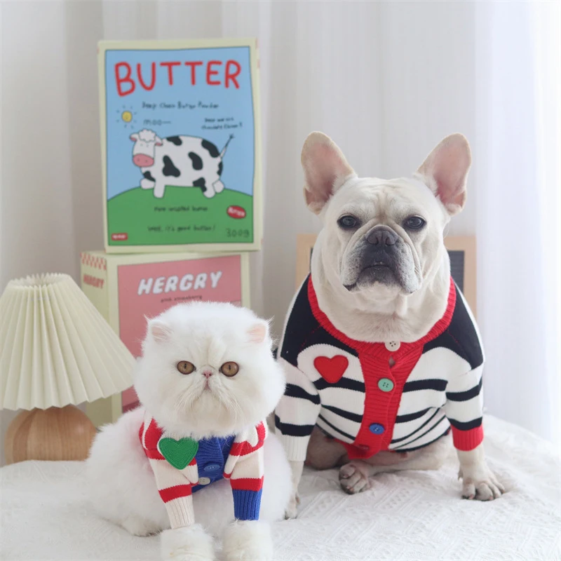 

Winter Warm Cotton Sweater for Yorkies Outfit Pet Dog Clothes for Small Dogs Clothing French Bulldog Fashion Coat Pug PC1673