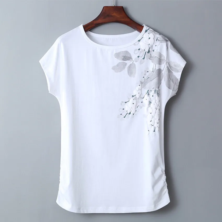 Новинка 2017 летние футболки женские короткий рукав футболка женская плюс размер