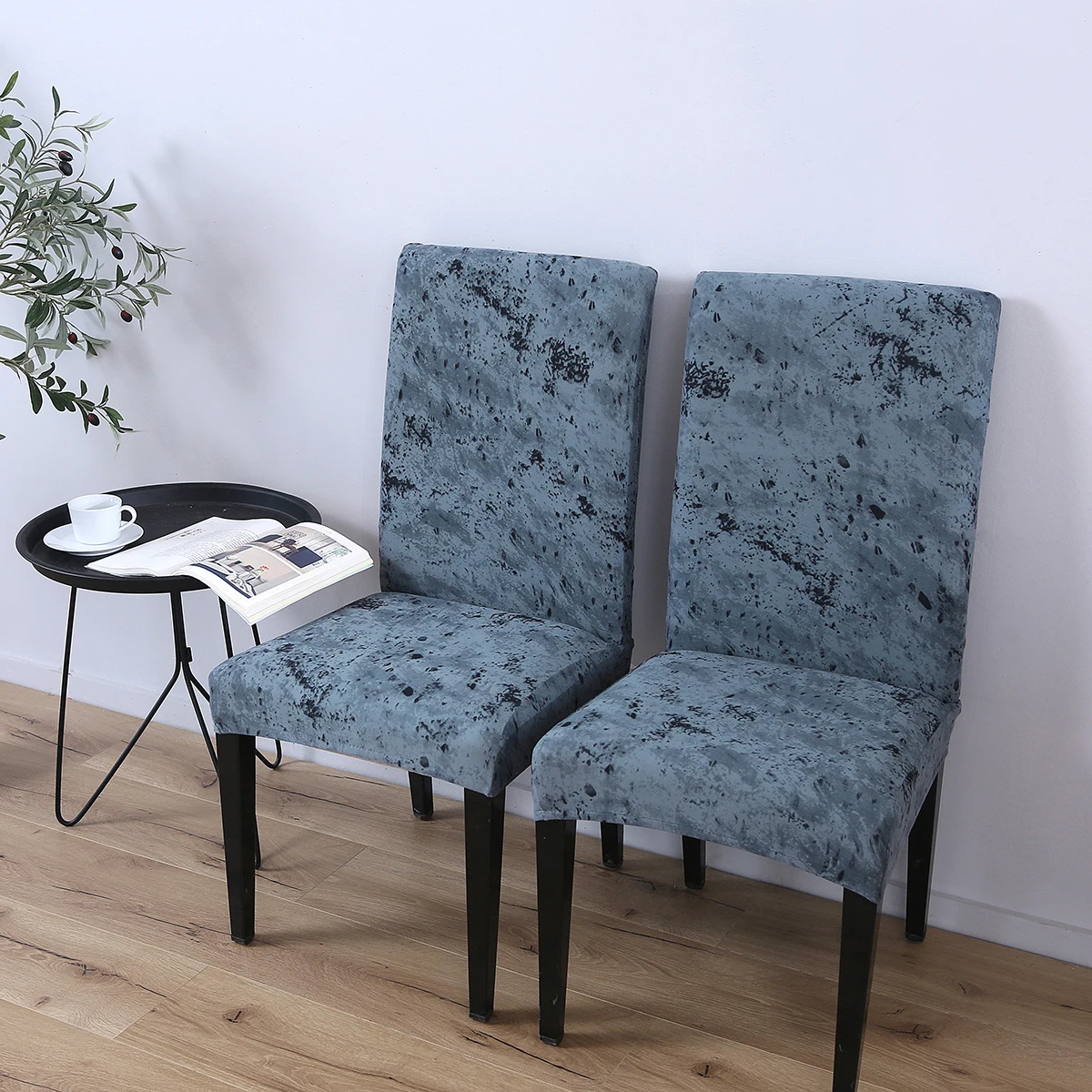 Spandex Stretch Wedding Banquet Chair Cover Home textiles Party Decor Dining Room ink printing Seat 1/2/4/6/8/10 Pcs D20 | Дом и сад