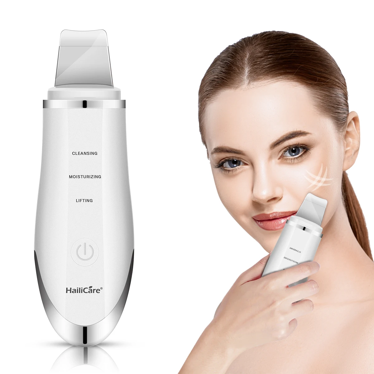 

Electric Ultrasonic Facial Skin Scrubber Skin Care Blackhead Pores Deep Cleaning Spatula Peeling Shovel Cleaner Devices